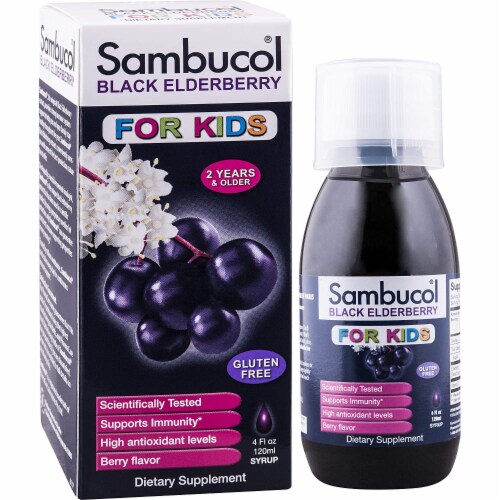 Sambucol® Black Elderberry Liquid Herbal Supplement For Kids Perspective: front