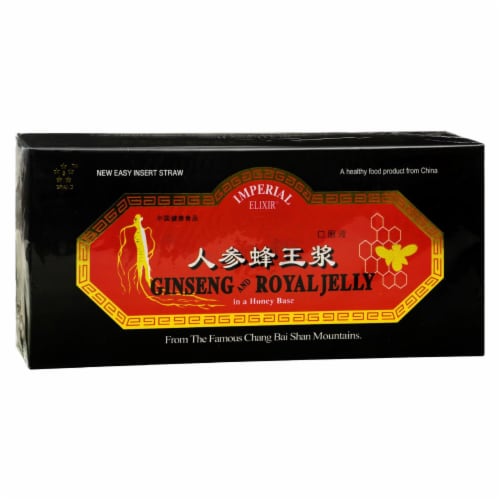 Imperial Elixir Ginseng and Royal Jelly - 10 mg - 30 Bottles Perspective: front