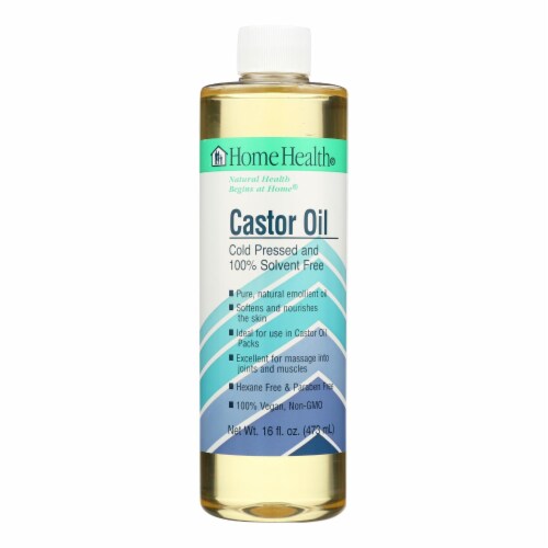 Home Health Castor Oil - 16 fl oz. Perspective: front