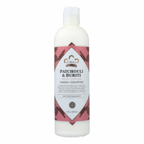 Nubian Heritage Nho Patchouli Lotion, Patchouli & Buriti - 1 Each - 13 oz. Perspective: front