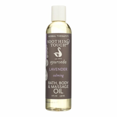 Soothing Touch Bath and Body Oil - Lavender - 8 oz. Perspective: front