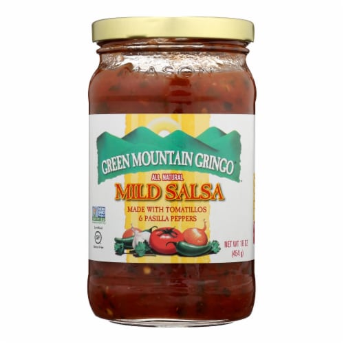 Green Mountain Gringo Mild Salsa - Case of 12 - 16 oz. Perspective: front