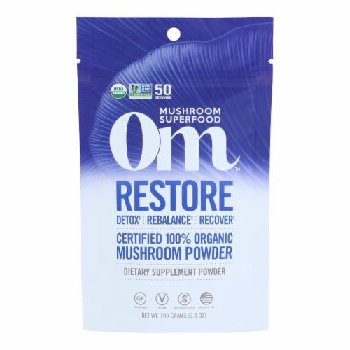 Organic Mushroom Nutrition - Mush Sprfd Organic Rstr 100gr - 3.57 oz. Perspective: front