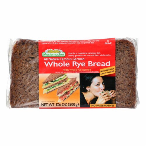 Mestemacher Bread Bread - Rye - Whole - 17.6 oz - case of 12 Perspective: front