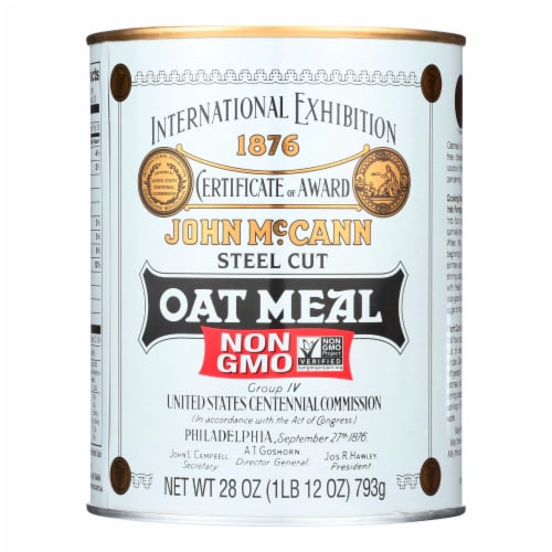 McCann's Irish Oatmeal Irish Oatmeal Tin - Case of 12 - 28 oz. Perspective: front