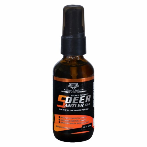Oxylife Products Deer Antler - Velvet Extract - 2 fl oz. Perspective: front
