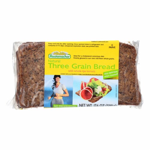 Mestemacher Bread Bread - Three Grain - 17.6 oz - case of 12 Perspective: front
