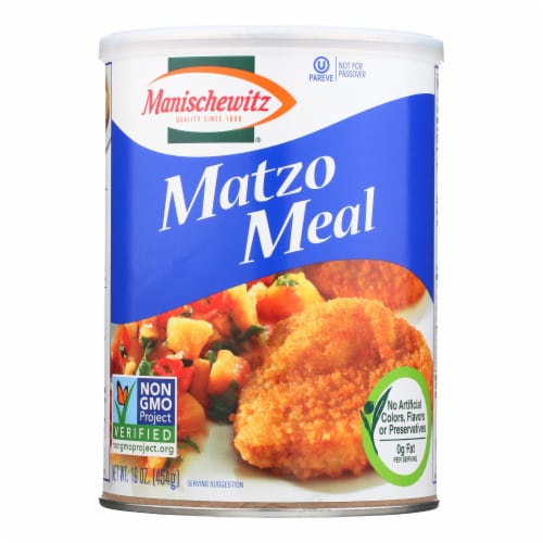 Manischewitz - Matzo Meal - Case of 12 - 16 oz. Perspective: front