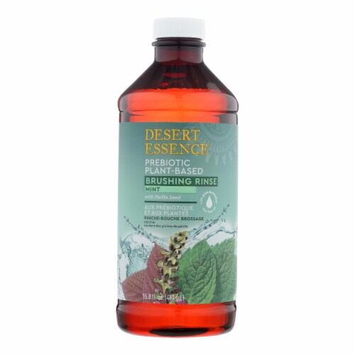 Desert Essence - Brshing Rnse Prebio Mint - 1 Each - 15.8 oz. Perspective: front
