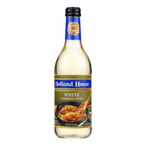 Holland House Holland House White Cooking Wine - White - Case of 12 - 16 Fl oz. Perspective: front