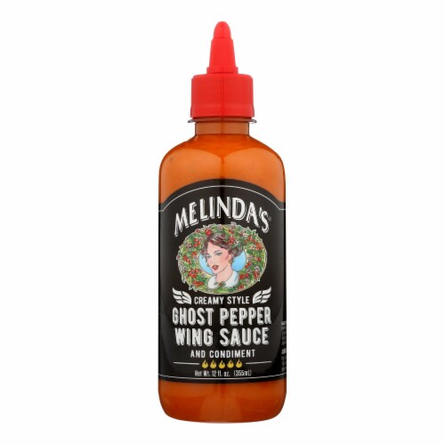Melinda's - Wing Sauce Creamy Ghost Peppr - Case of 6 - 12 oz. Perspective: front