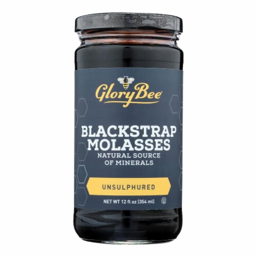 Glorybee - Molasses Blkstrap Unsulph - Case of 12 - 12 oz. Perspective: front