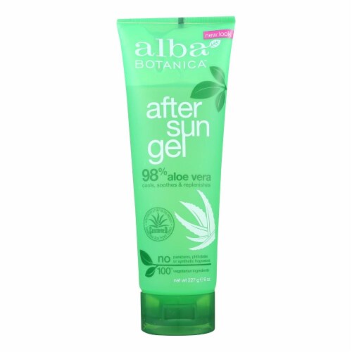 Alba Botanica - After Sun Gel - 98% Aloe - 8 oz Perspective: front