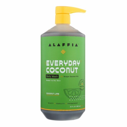 Alaffia - Everyday Body Wash - Coconut Lime - 32 fl oz. Perspective: front