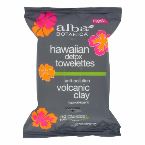 Alba Botanica - Towelette Hawaiian Detox - Case of 3-25 Count Perspective: front