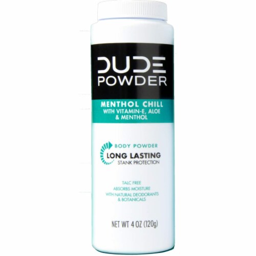 Dude Wipes - Dude Powder - Menthol Chill - 4 oz. Perspective: front