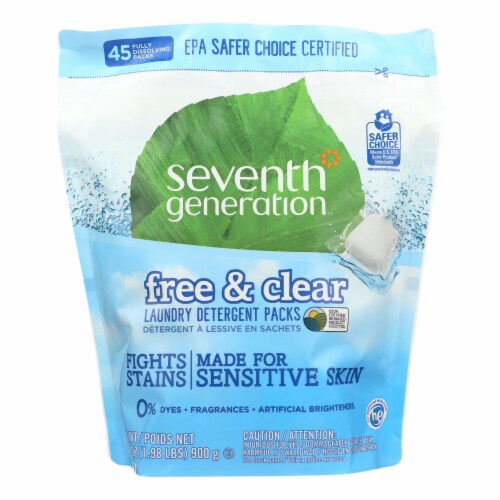 Seventh Generation Laundry Detergent - Packs - Case of 8 - 45 count Perspective: front