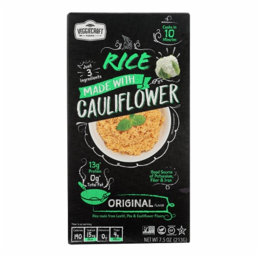Veggiecraft - Rice Original Cauliflower - Case of 12-7.5 oz. Perspective: front
