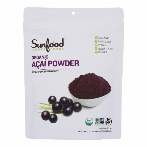 Sunfood - Acai Powder - 1 Each -8 oz. Perspective: front