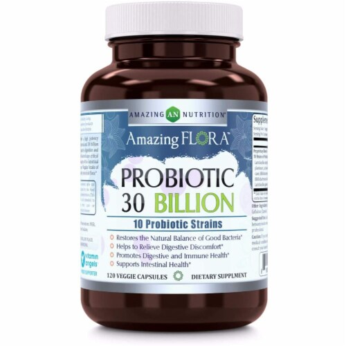 Amazing Flora - Probiotic 10 Strain 10 Bill - 1 Each 1-120 CT Perspective: front