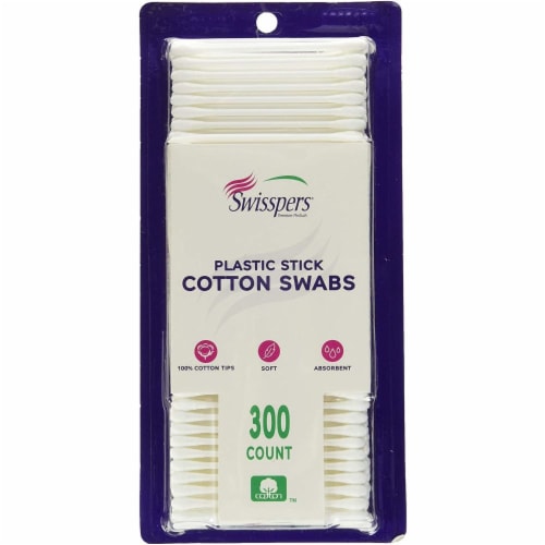 Swisspers - Swiss Cotton Swabs - 1 Each - 300 CT Perspective: front