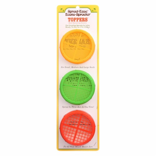 Sproutease Prouter Jar Tops - 3 Pieces - 1 Set Perspective: front