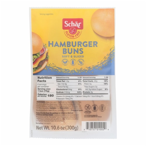 Schar - Rolls Hamburger Buns Gluten Free - Case of 4-10.6 oz. Perspective: front
