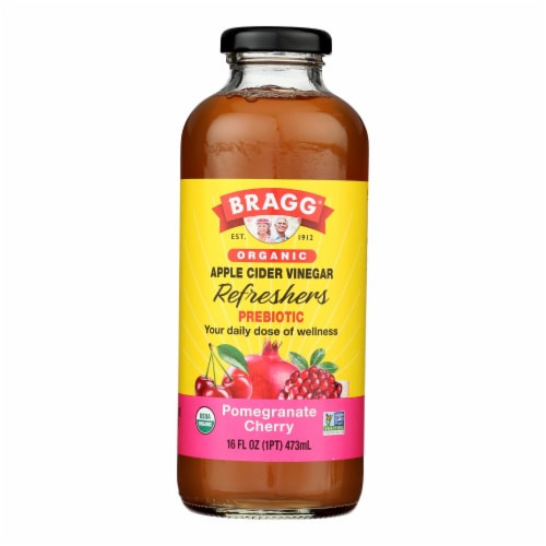 Bragg - Apple Cider Vinegar Pom Cherry Refresh - Case of 12-16 oz. Perspective: front