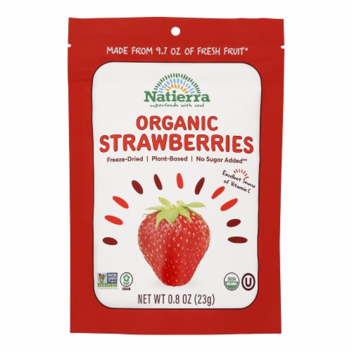Natierra - Dried Fruit Strawbery - Case of 12-.8 oz. Perspective: front