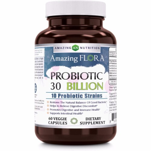 Amazing Flora - Probiotic 10 Strain 30 Bill - 1 Each 1-60 CT Perspective: front