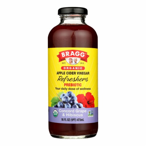 Bragg - Apple Cider Vinegar Grp Hibiscus Refresh - Case of 12-16 oz. Perspective: front