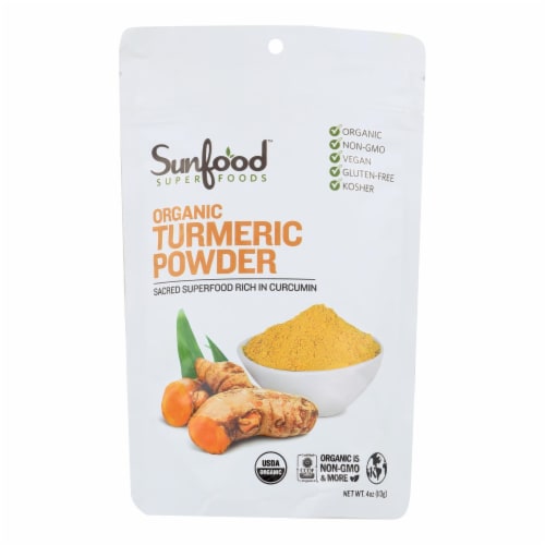 Sunfood - Turmeric Powder - 1 Each -4 oz. Perspective: front