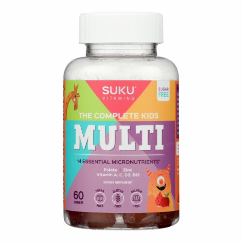 Suku Vitamins - Gummy Complete Kids Multi - 1 Each -60 Count Perspective: front