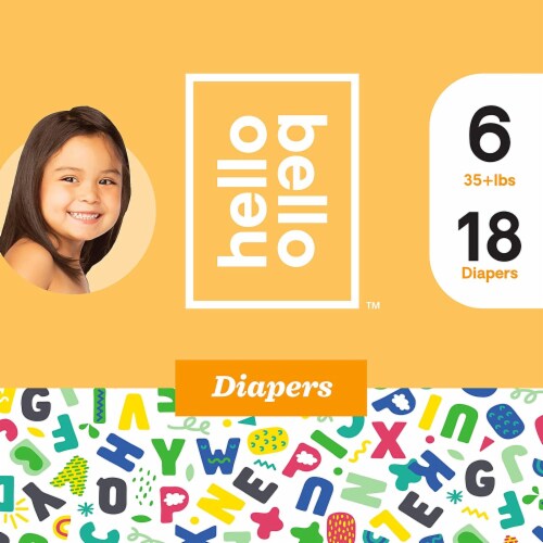 Hello Bello - Diapr Alph Sp Sz6 Ovr35lb - EA of 1-18 CT Perspective: front