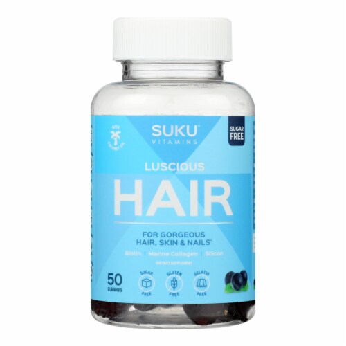 Suku Vitamins - Gummy Luscious Hair - 1 Each -50 Count Perspective: front