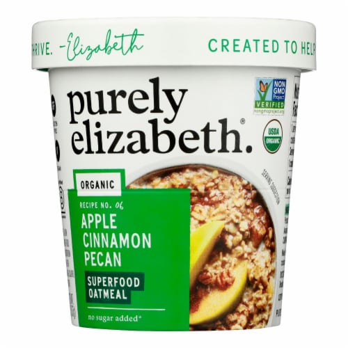 Purely Elizabeth - Oatmeal Apple Cinnamon Pecan - Case of 12-2 oz. Perspective: front