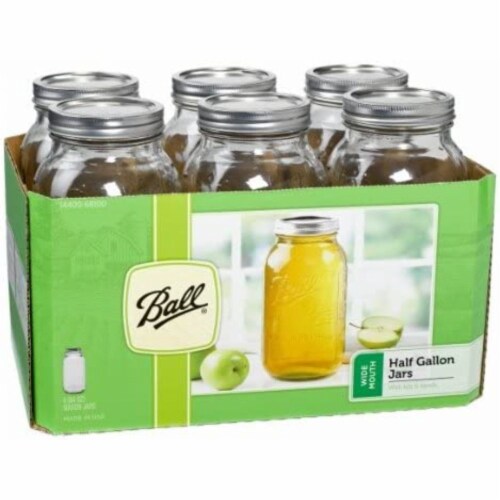 Ball Canning - Jar Half Gallon W/lids - 1 Each - 6/64 oz. Perspective: front