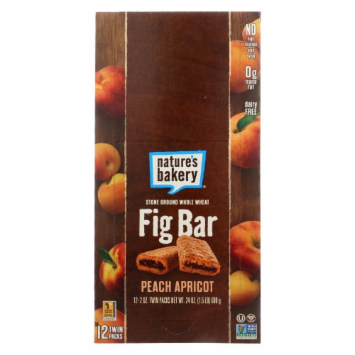 Nature's Bakery Stone Ground Whole Wheat Fig Bar - Peach Apricot - 2 oz - Case of 12 Perspective: front