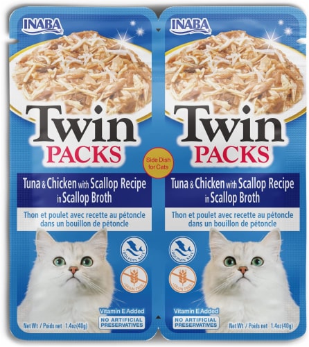 Inaba Cat Food Chicken Scllp Broth Case of 8 1.76 oz. 8 Pack