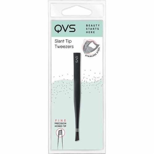 Qvs - Tweezer Slant Tip Black - 1 Each 1-EA Perspective: front