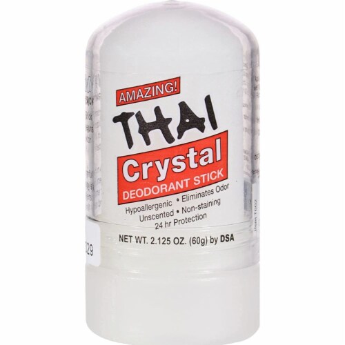 Thai Deodorant Stone Thai Natural Crystal Deodorant Push-Up Stick - 2.125 oz. Perspective: front