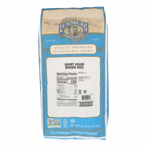 Lundberg Family Farms Brown Short Grain Rice - Single Bulk Item - 25LB Perspective: front