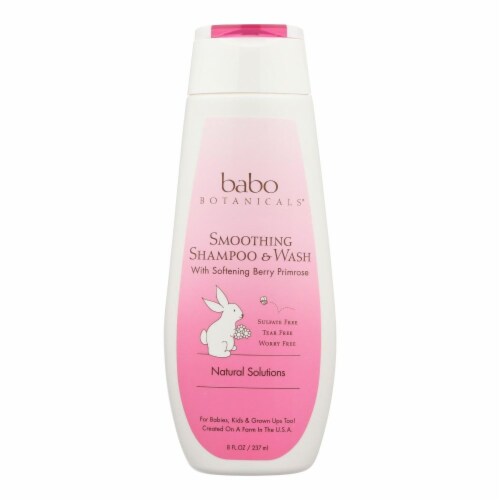 Babo Botanicals - Smooth Detangling Shampoo - Berry Primrose - 8 fl oz Perspective: front