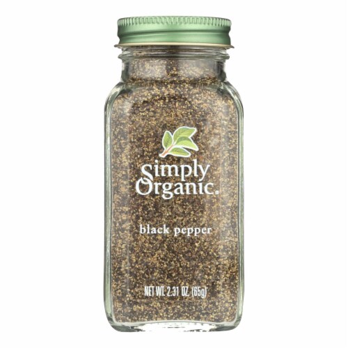 Simply Organic Black Pepper - Organic - Medium Grind - 2.31 oz Perspective: front