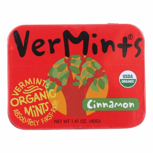 VerMints Breath Mints - All Natural - CinnaMint - 1.41 oz - Case of 6 Perspective: front