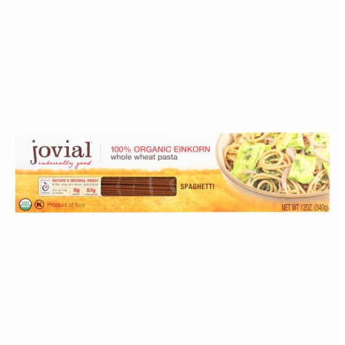 Jovial - Pasta - Organic - Whole Grain Einkorn - Spaghetti - 12 oz - case of 12 Perspective: front