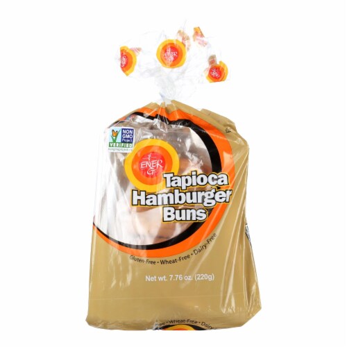 Ener-G Foods - Hamburger Buns - Tapioca - 7.76 oz - case of 6 Perspective: front