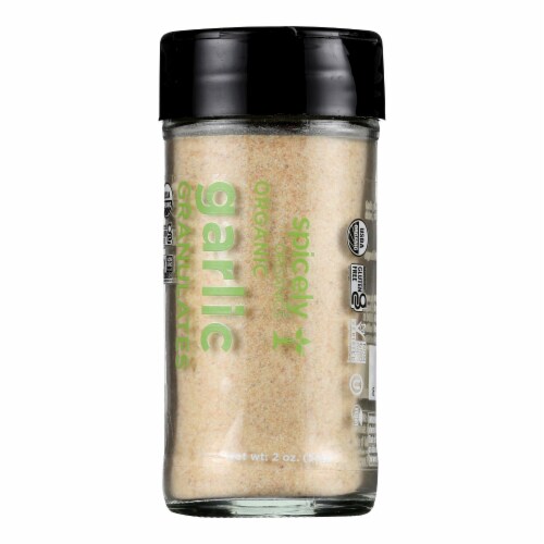 Spicely Organics - Organic Garlic - Granulates - Case of 3 - 2 oz. Perspective: front