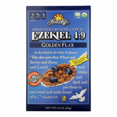 Cereal - Organic - Ezekiel 4-9 - Sprouted Whole Grain - Golden Flax - 16 oz - case of 6 Perspective: front
