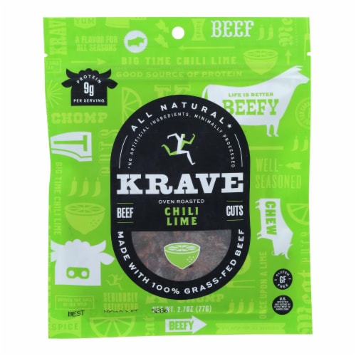 Krave Beef Jerky - Chili Lime - Case of 8 - 2.7 oz., 8 Pack/2.7 Ounce ...